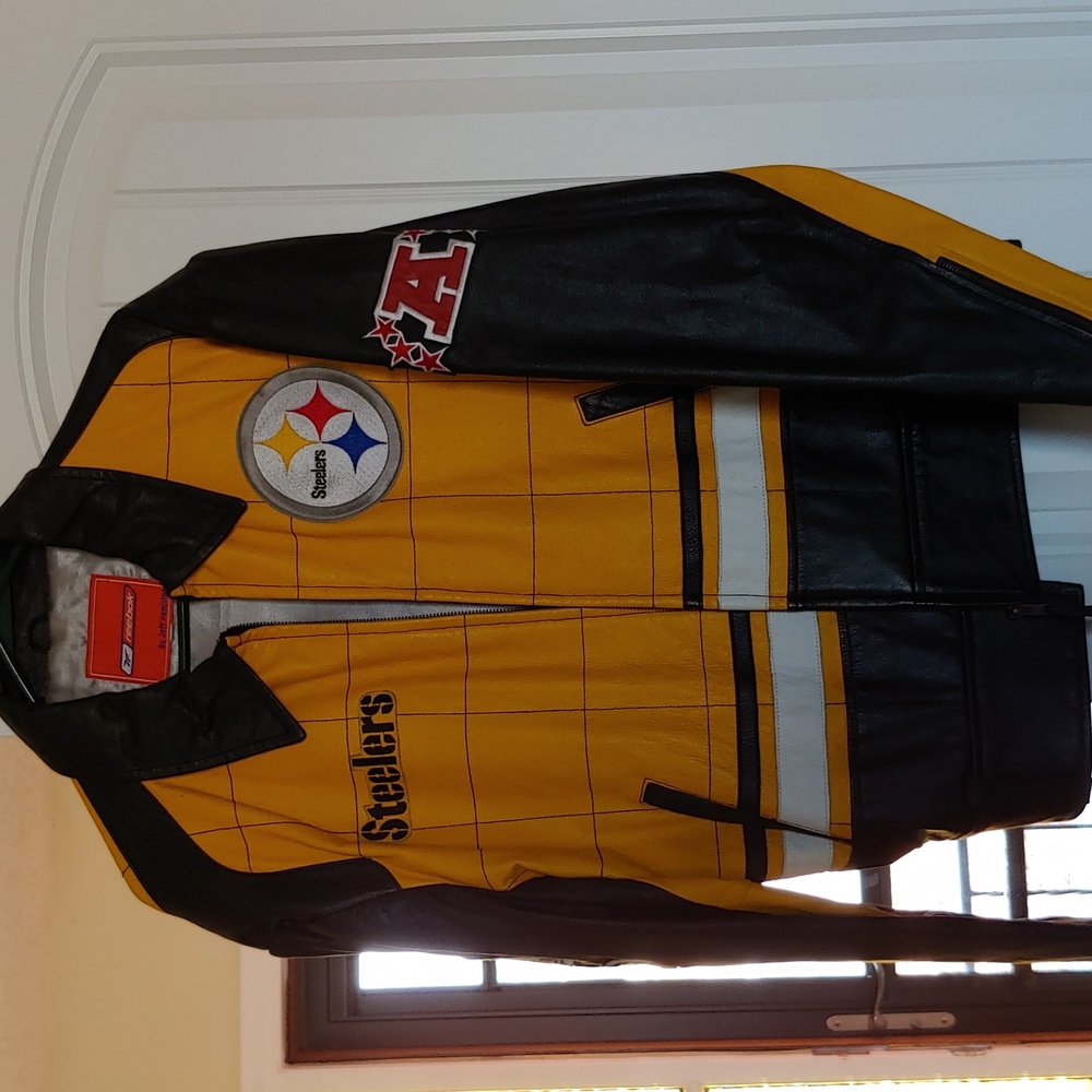 Vintage Leather Steelers Jacket